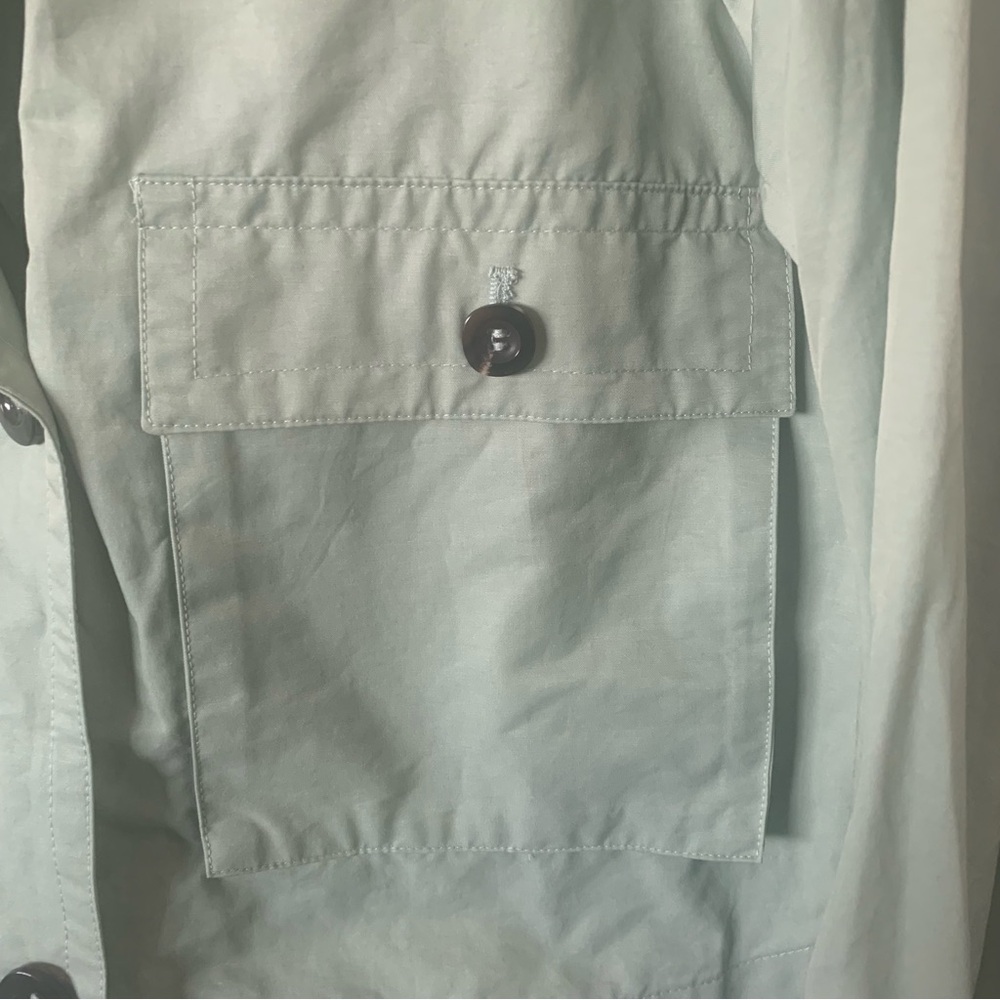 By Anthropologie Cropped Trench Coat – Mint – Size Large – NWT - Picture 7 of 16